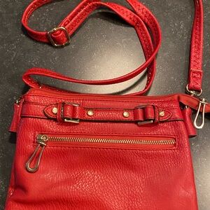 Red Leather Crossbody Bag